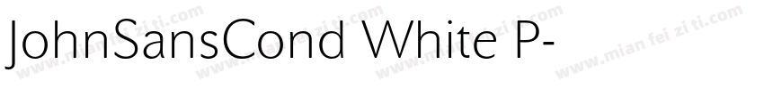 JohnSansCond White P字体转换